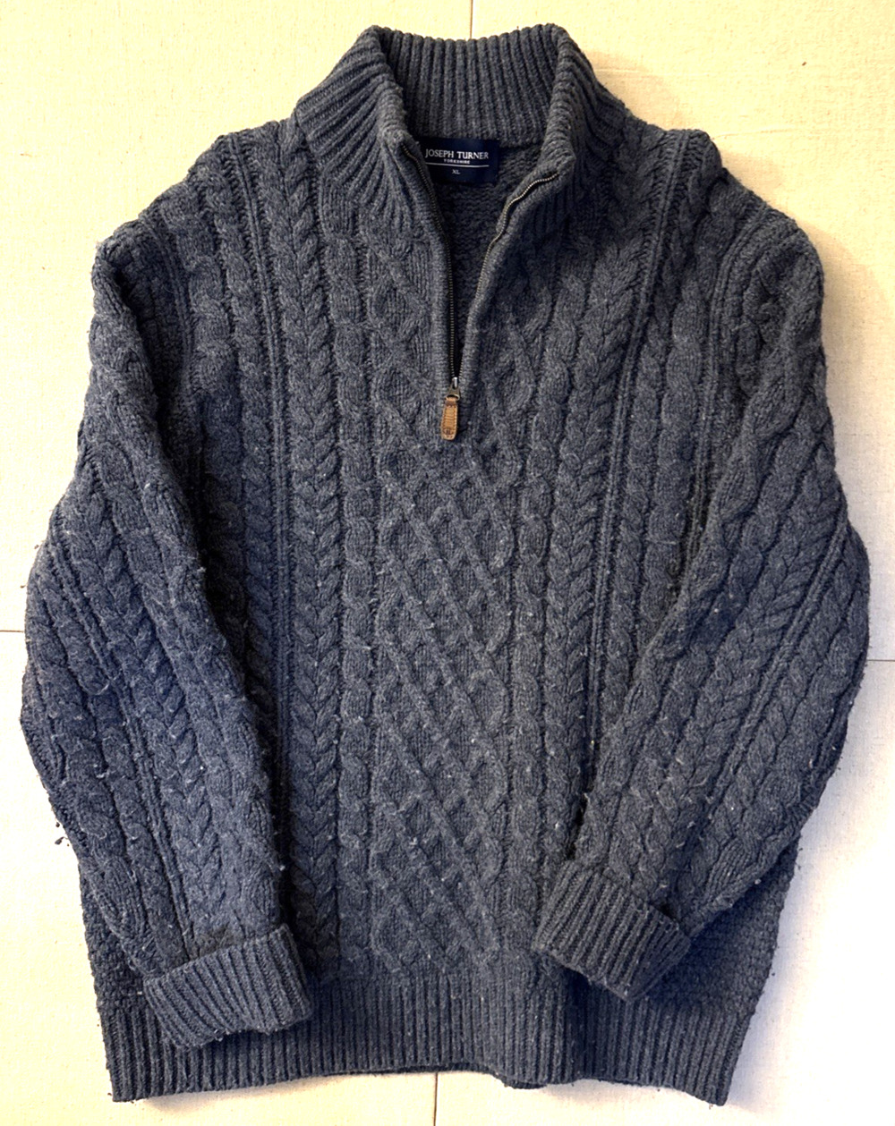 Men's Joseph Turner Sweater Yorkshire Wool Heavyweight Knit Size XL